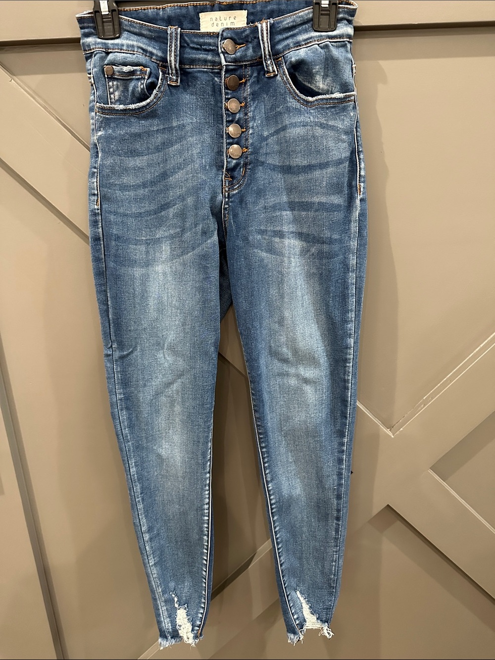 Pink Lily Nature Denim High-Rise Button-Fly Jeans